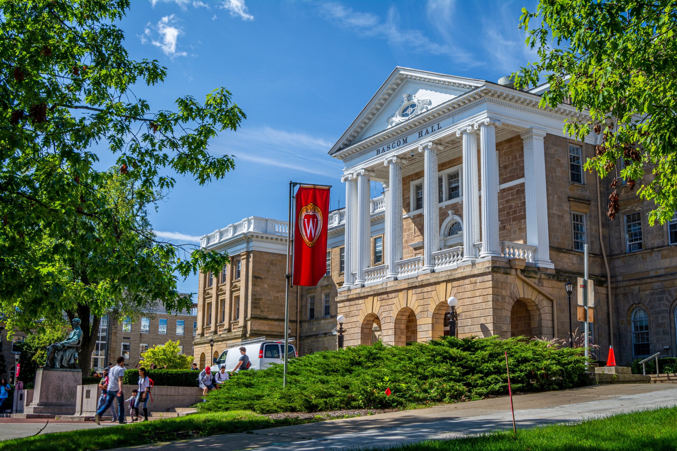 Bascom Hall, the main administrative building on the University of Wisconsin-Madison campus.