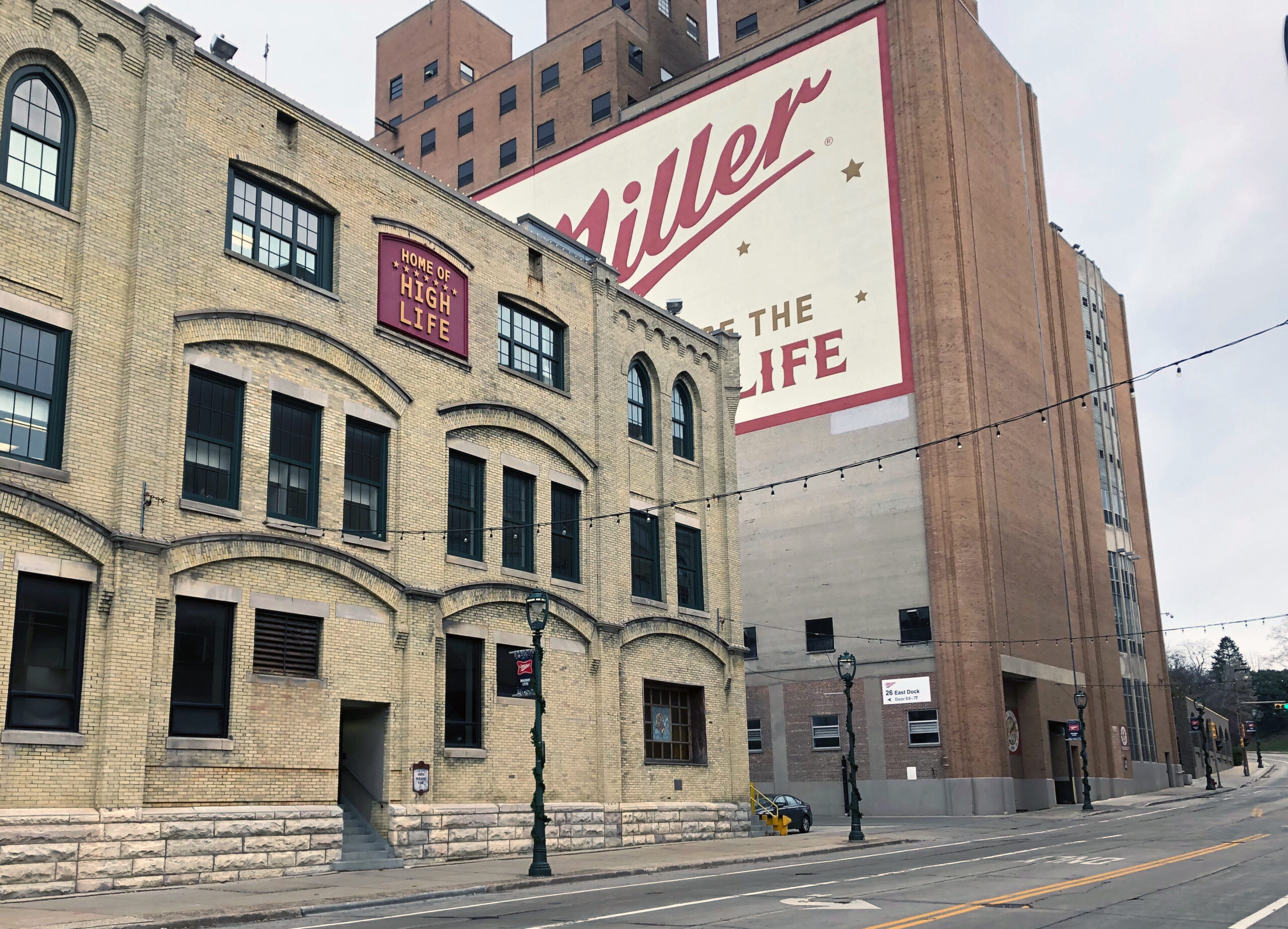 Exterior of Miller brewery