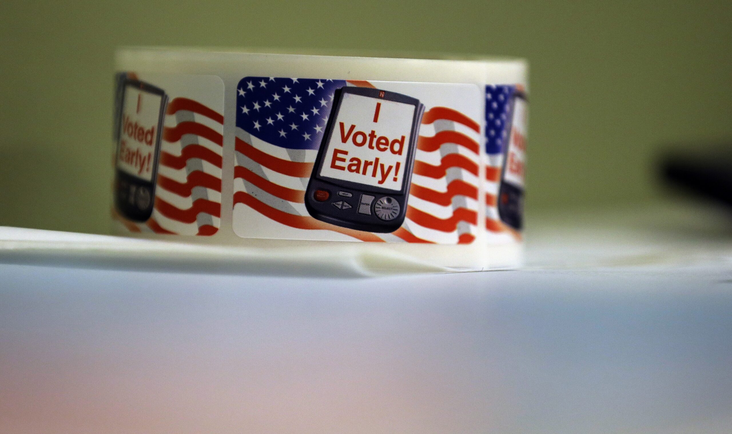 Early voting stickers