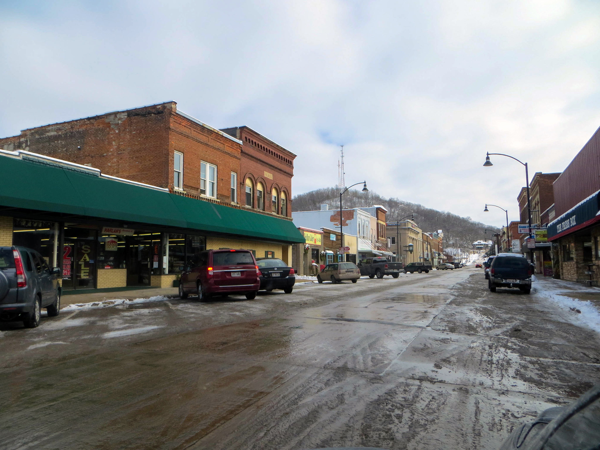 Downtown street in Richland Center