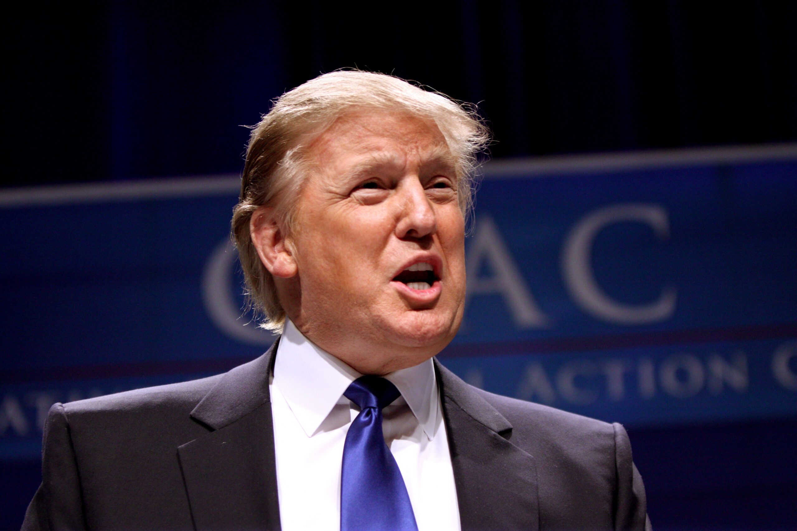 President Donald Trump talking