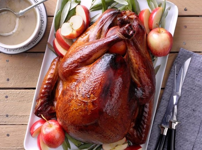 Grilled Apple-Brined Turkey
