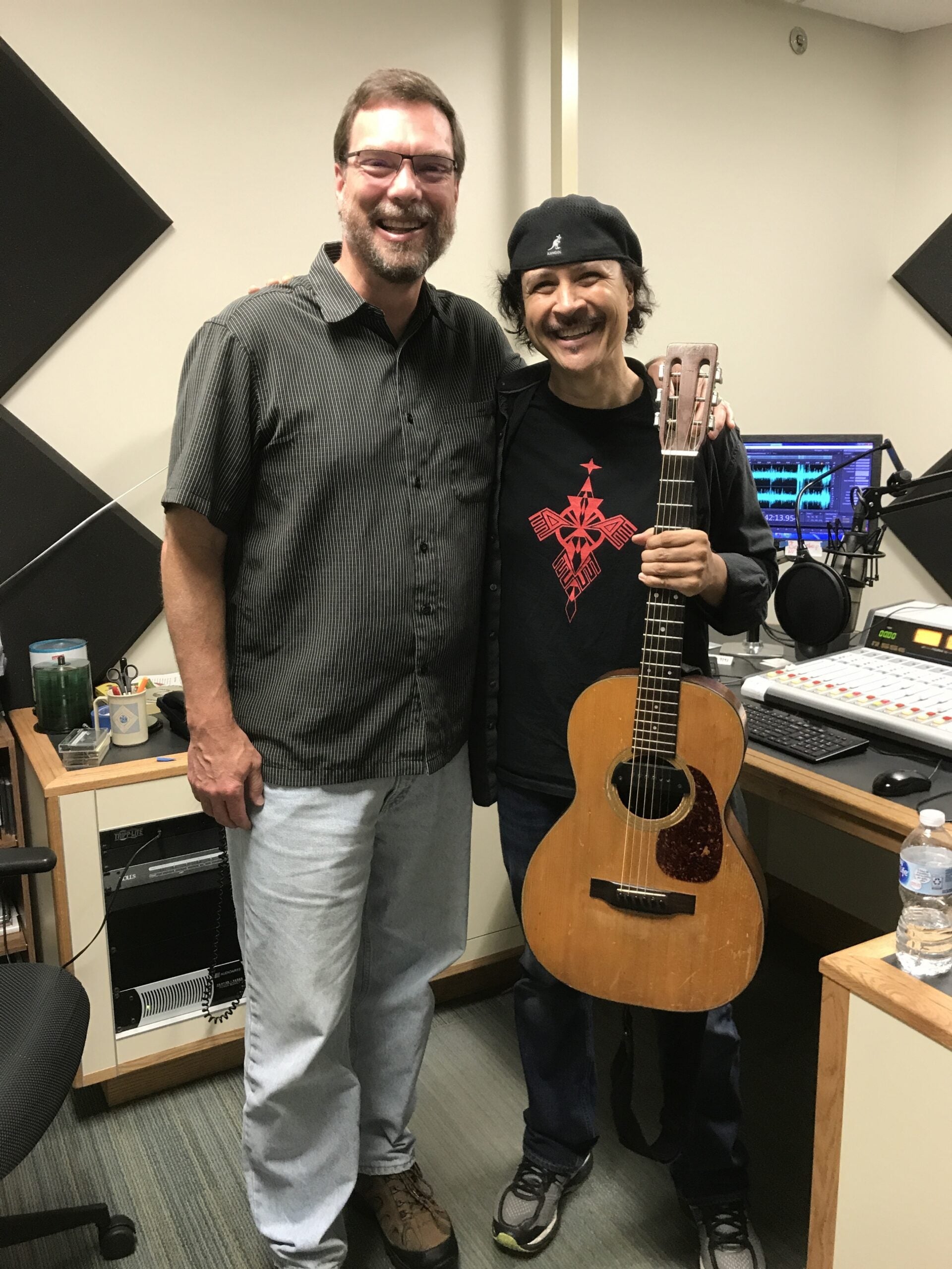 Photo of host Dan Robinson and Wade Fernandez