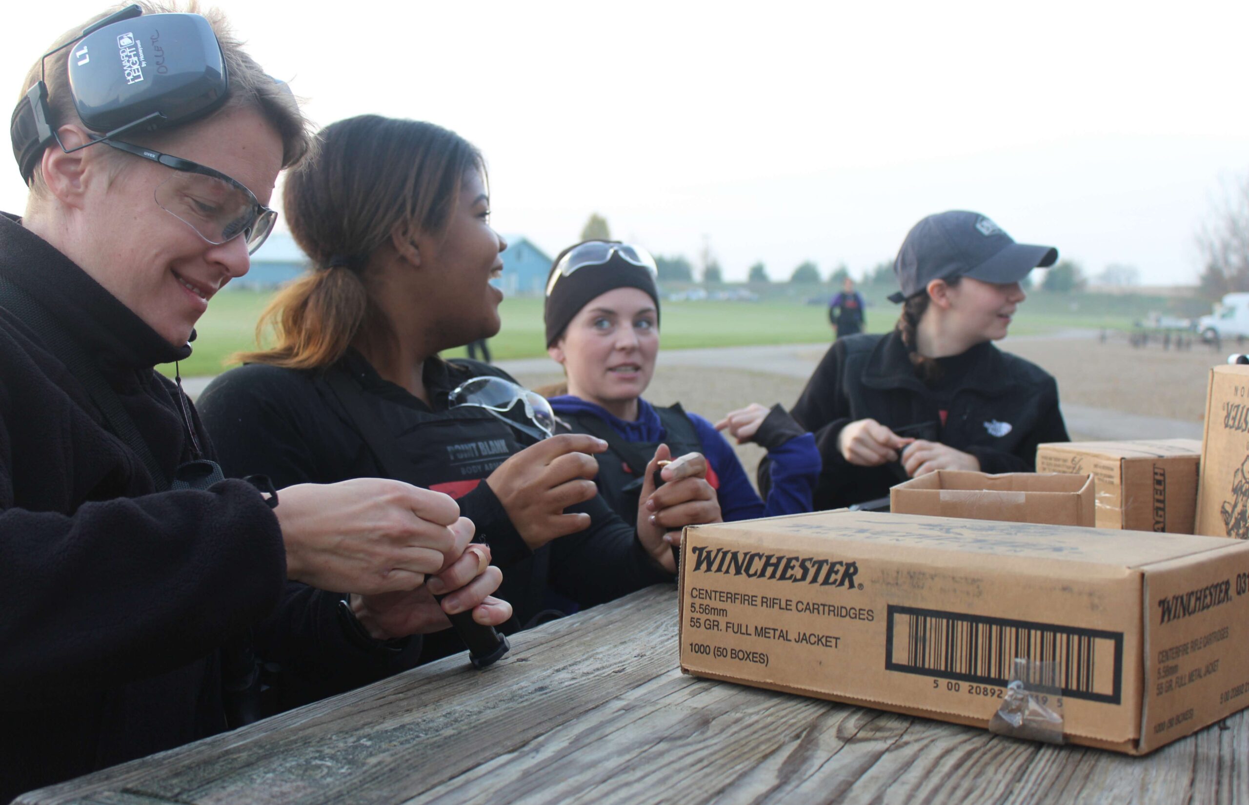 Madison Police recruits load rifle magazines before a training exercise.