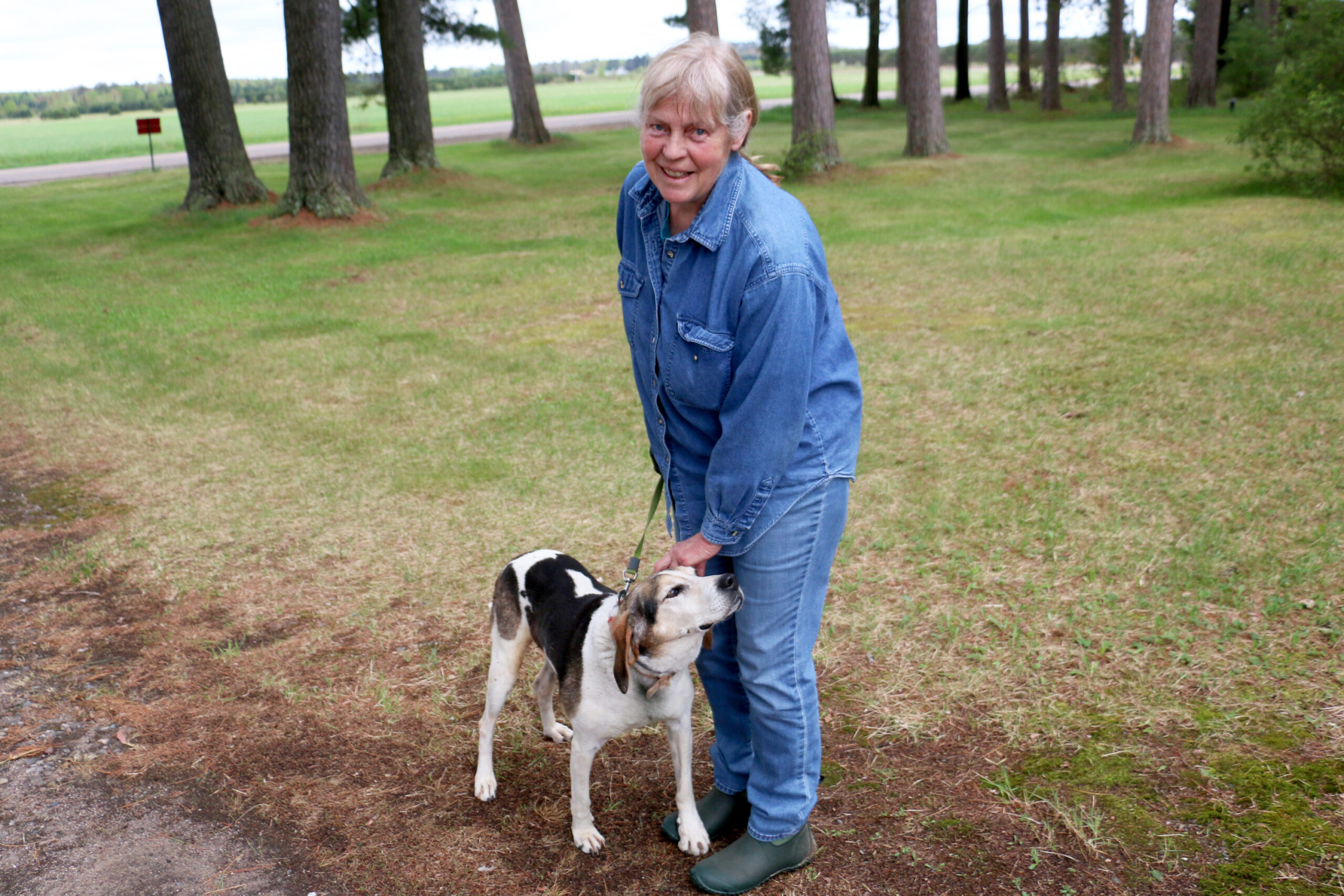 Laurie Groskopf is seen with her dog
