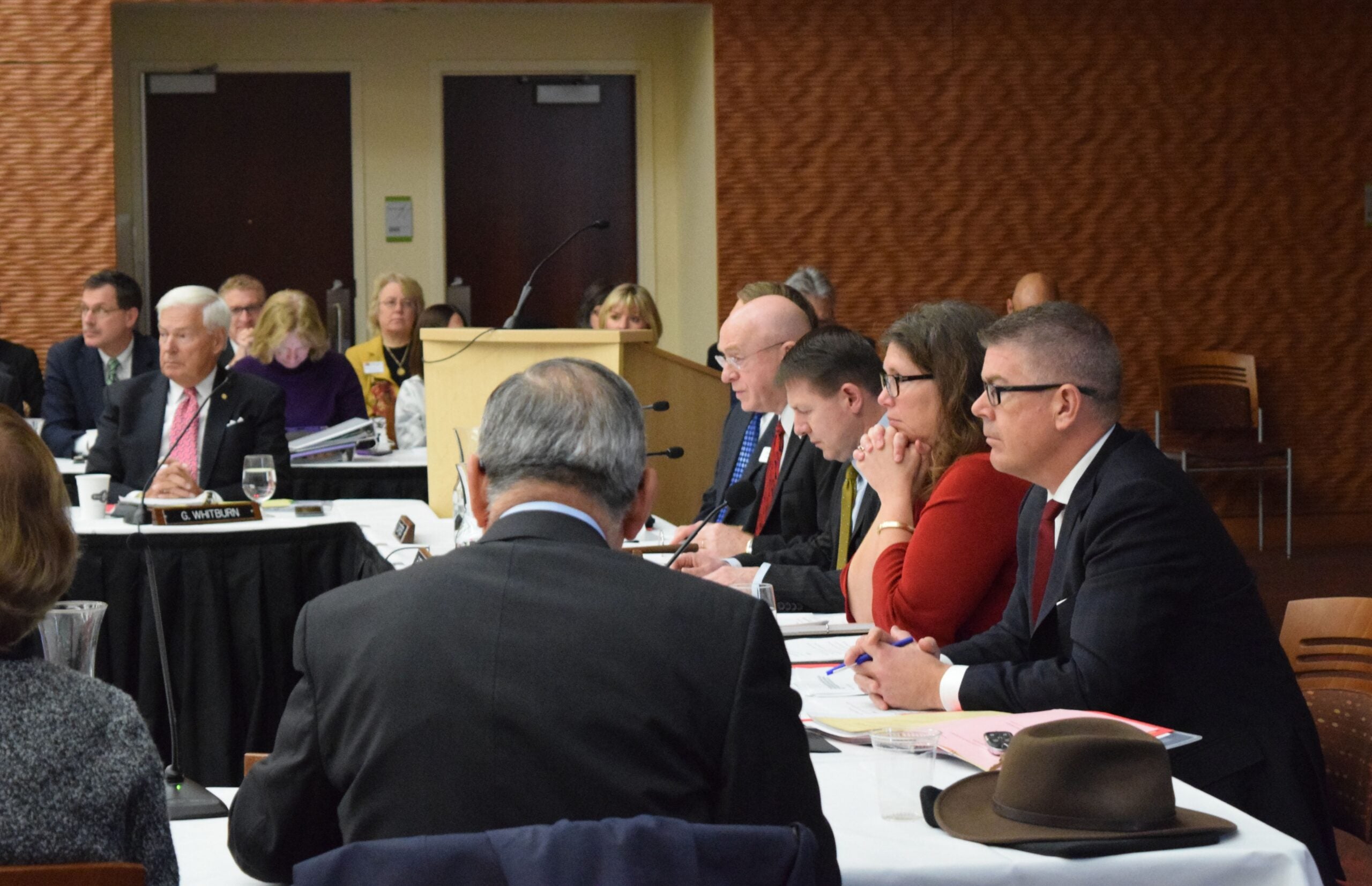 President Ray Cross and other regents