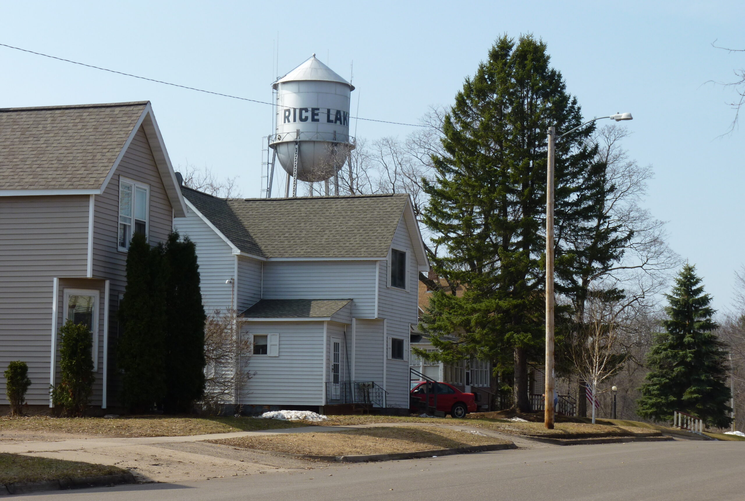 A street in Rice Lake, Wis.