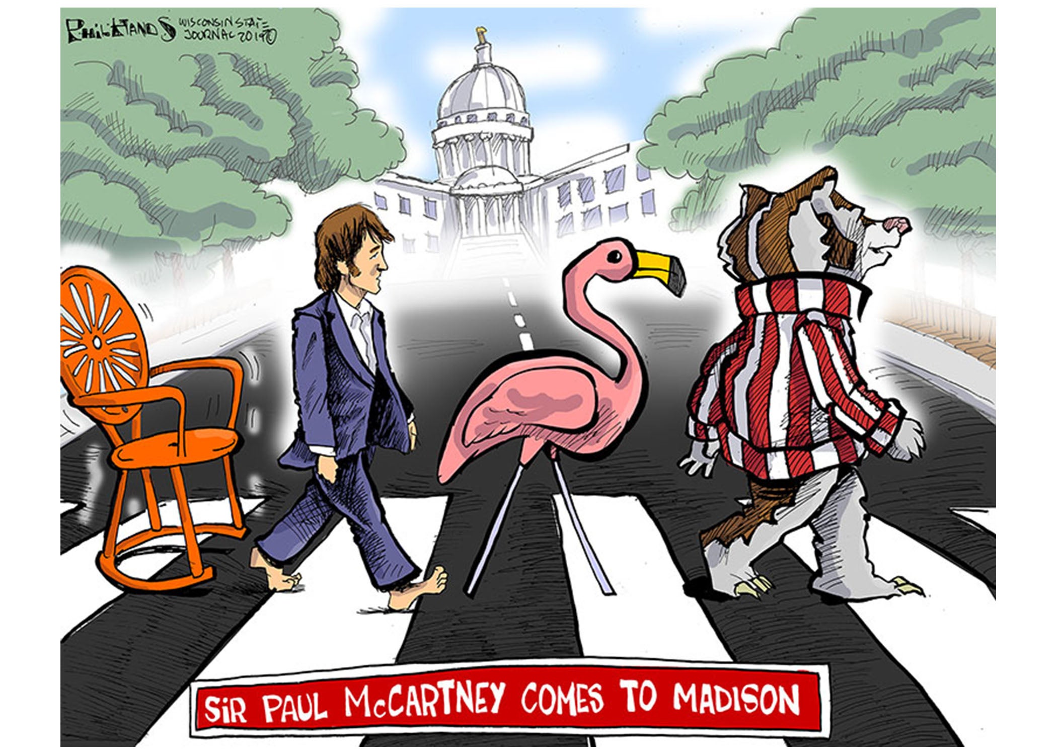 A political cartoon by Phil Hands