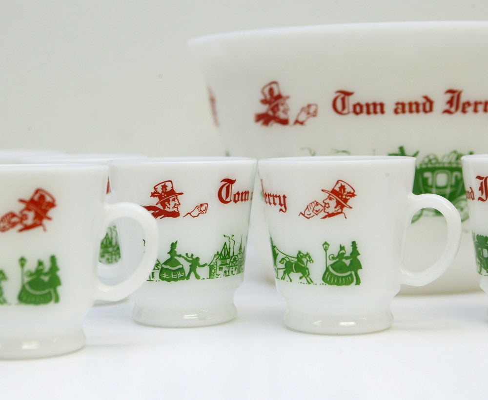 Tom and Jerry milkglass set