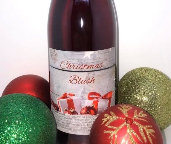 Christmas Blush wine from Lewis Station Winery in Lake Mills