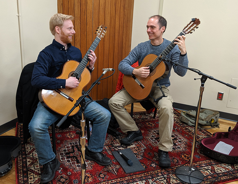 Guitarists Miles McConnell and Gabor Szarvas