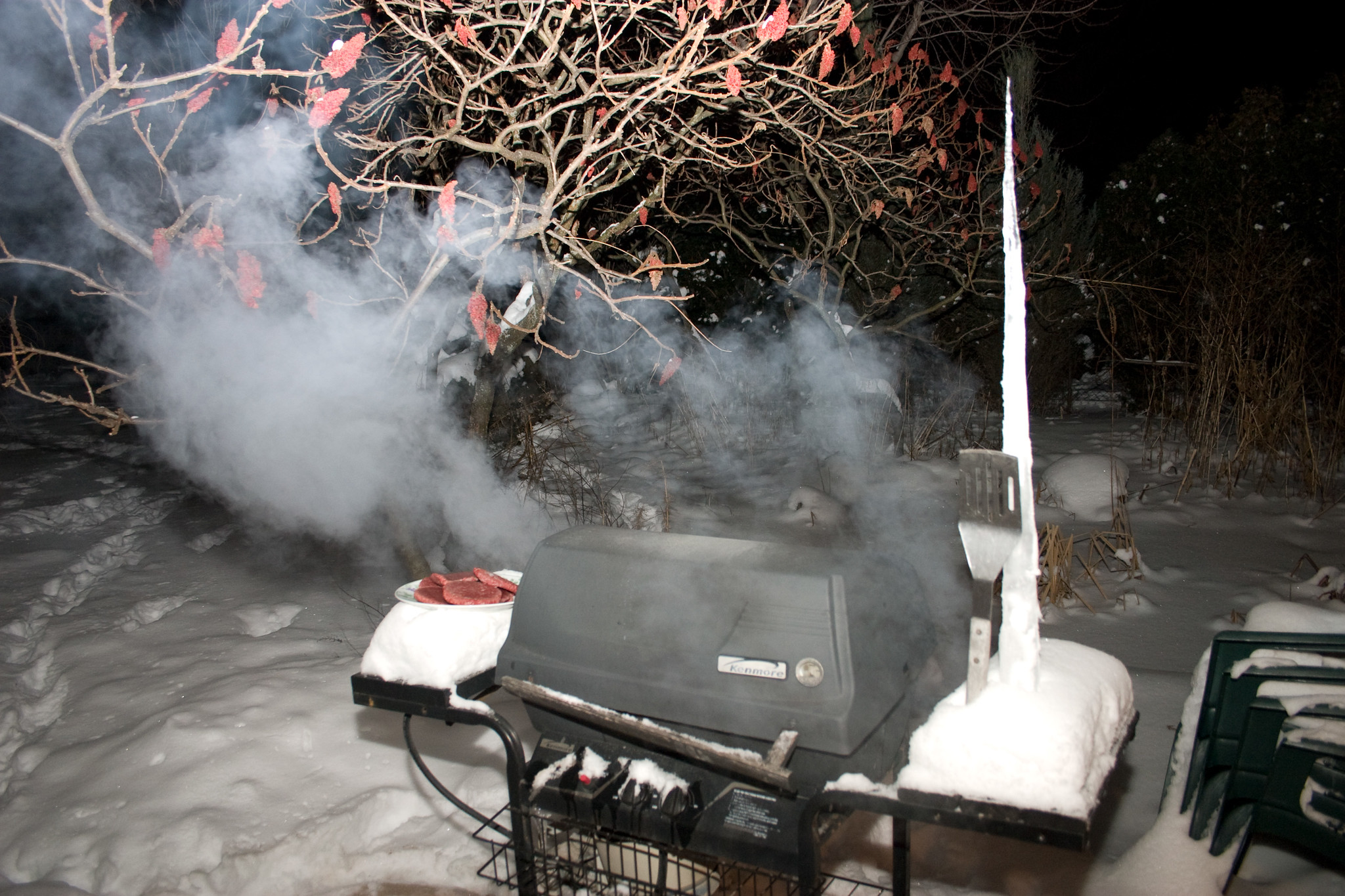 Grilling in winter.