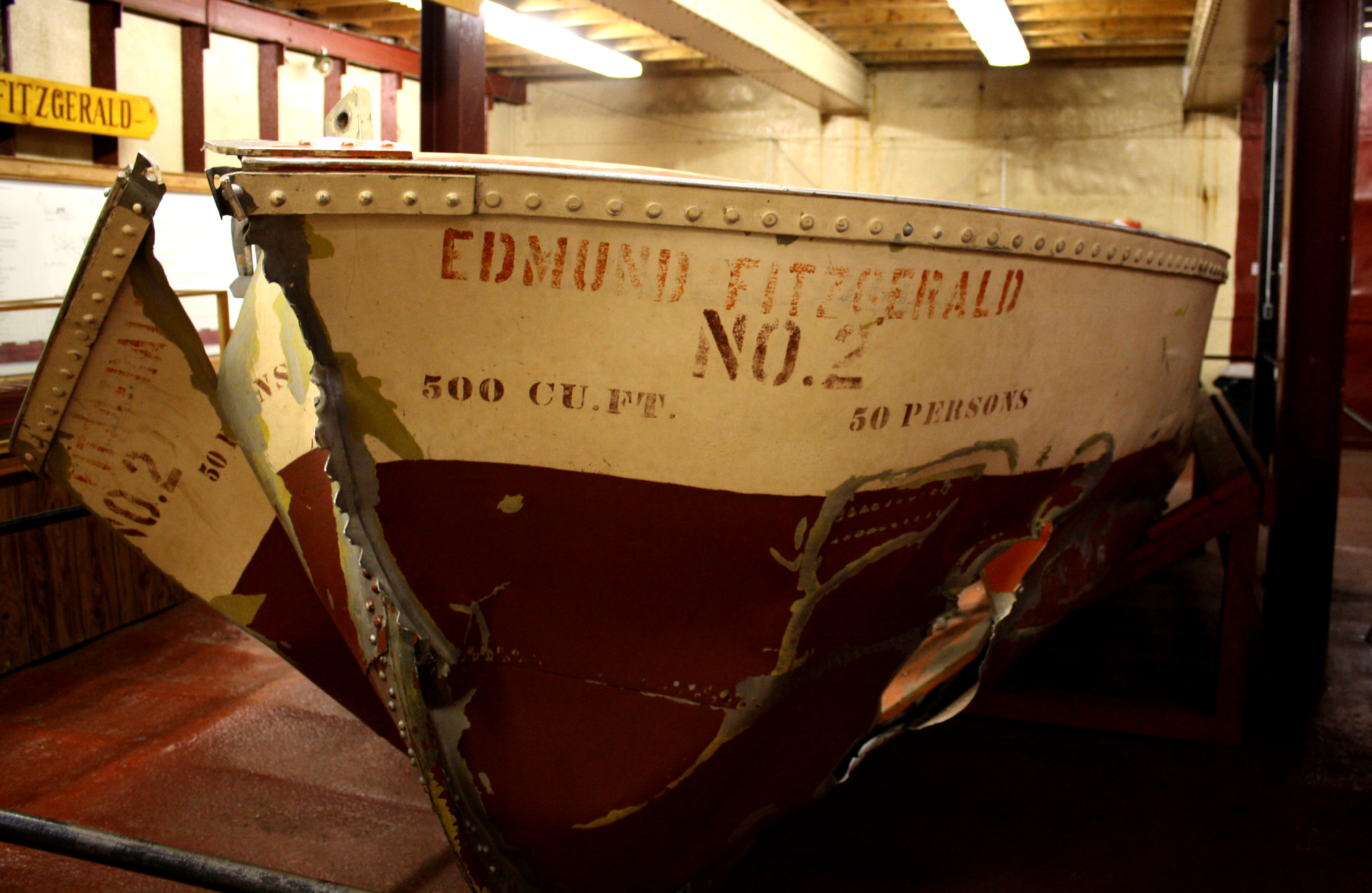 The lifeboat from the Edmund Fitzgerald.