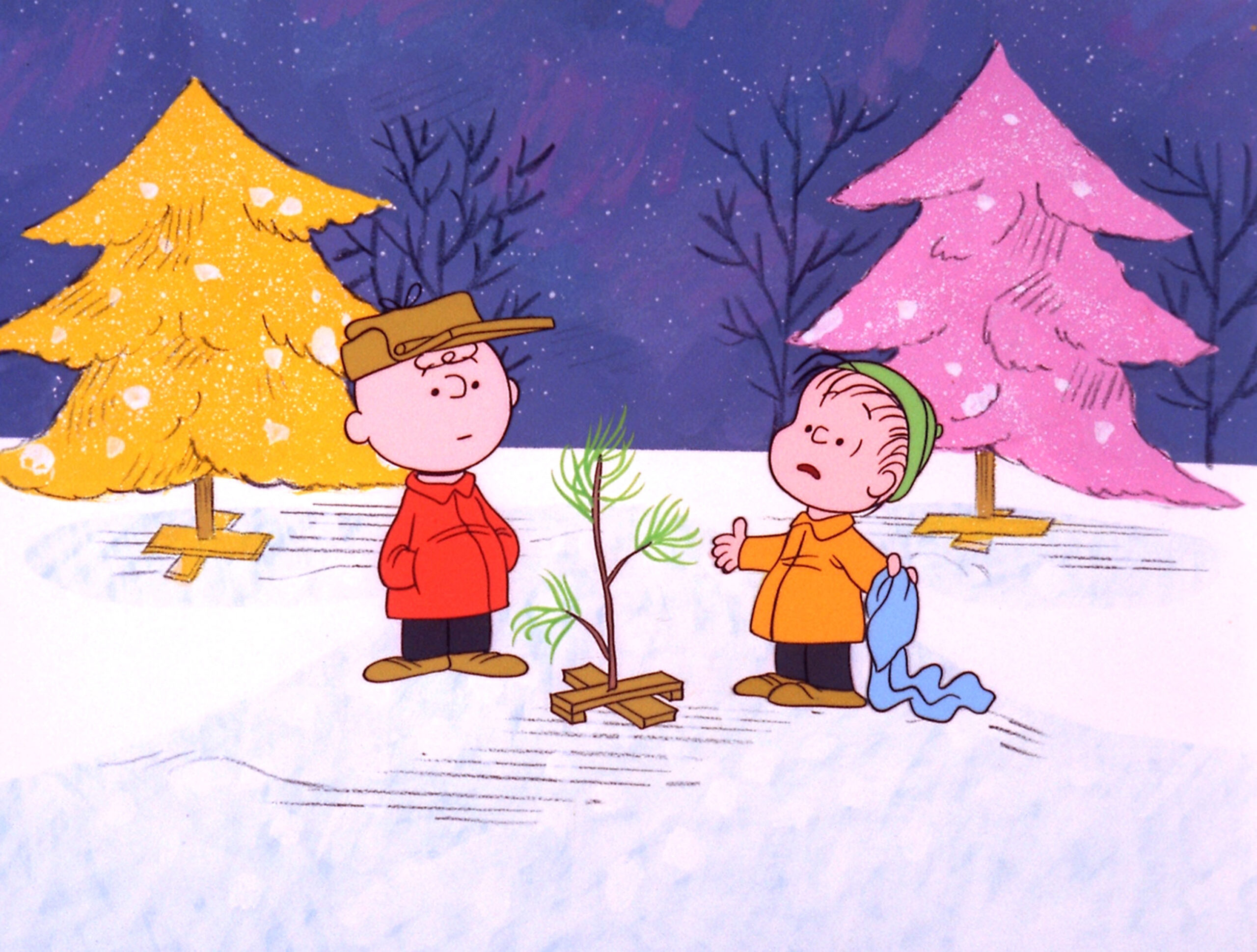 In this promotional image provided by ABC TV, Charlie Brown and Linus appear in a scene from "A Charlie Brown Christmas."