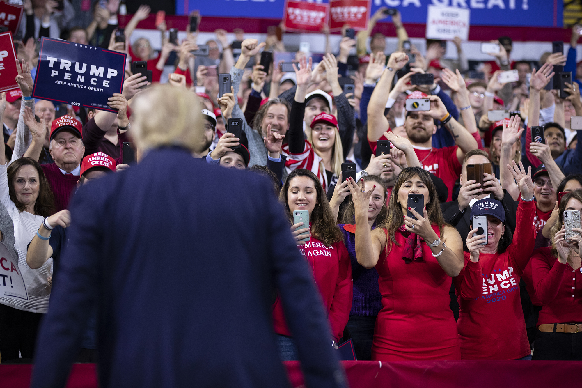Supporters of President Donald Trump cheer