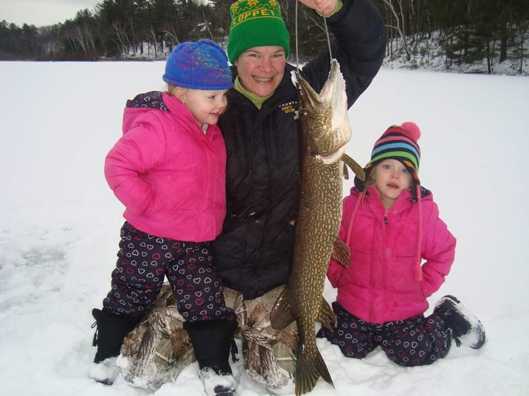 Toshner family ice fishing
