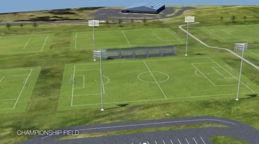Rendering of a soccer field on the Holtz-Krause landfill