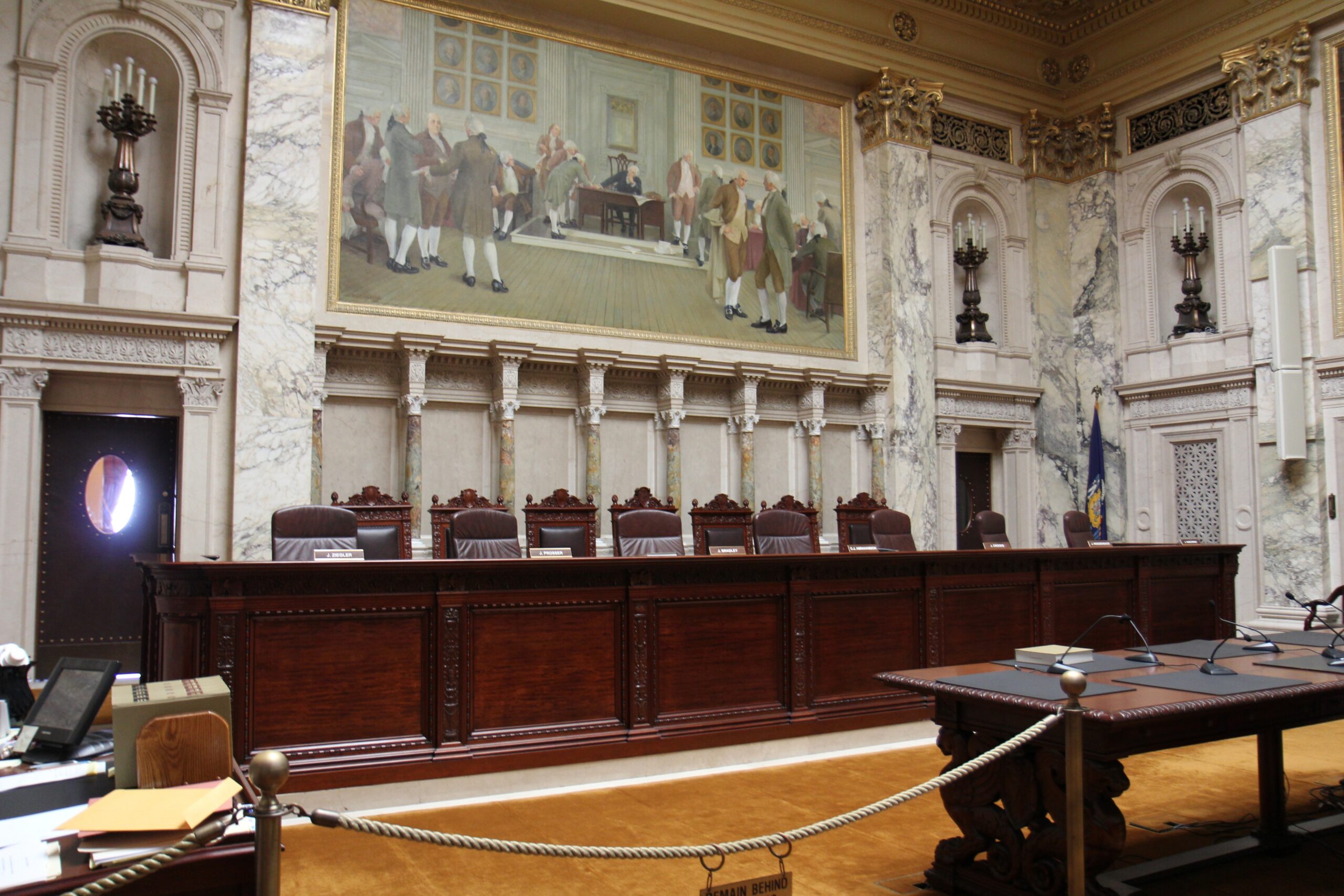 The Wisconsin Supreme Court chamber