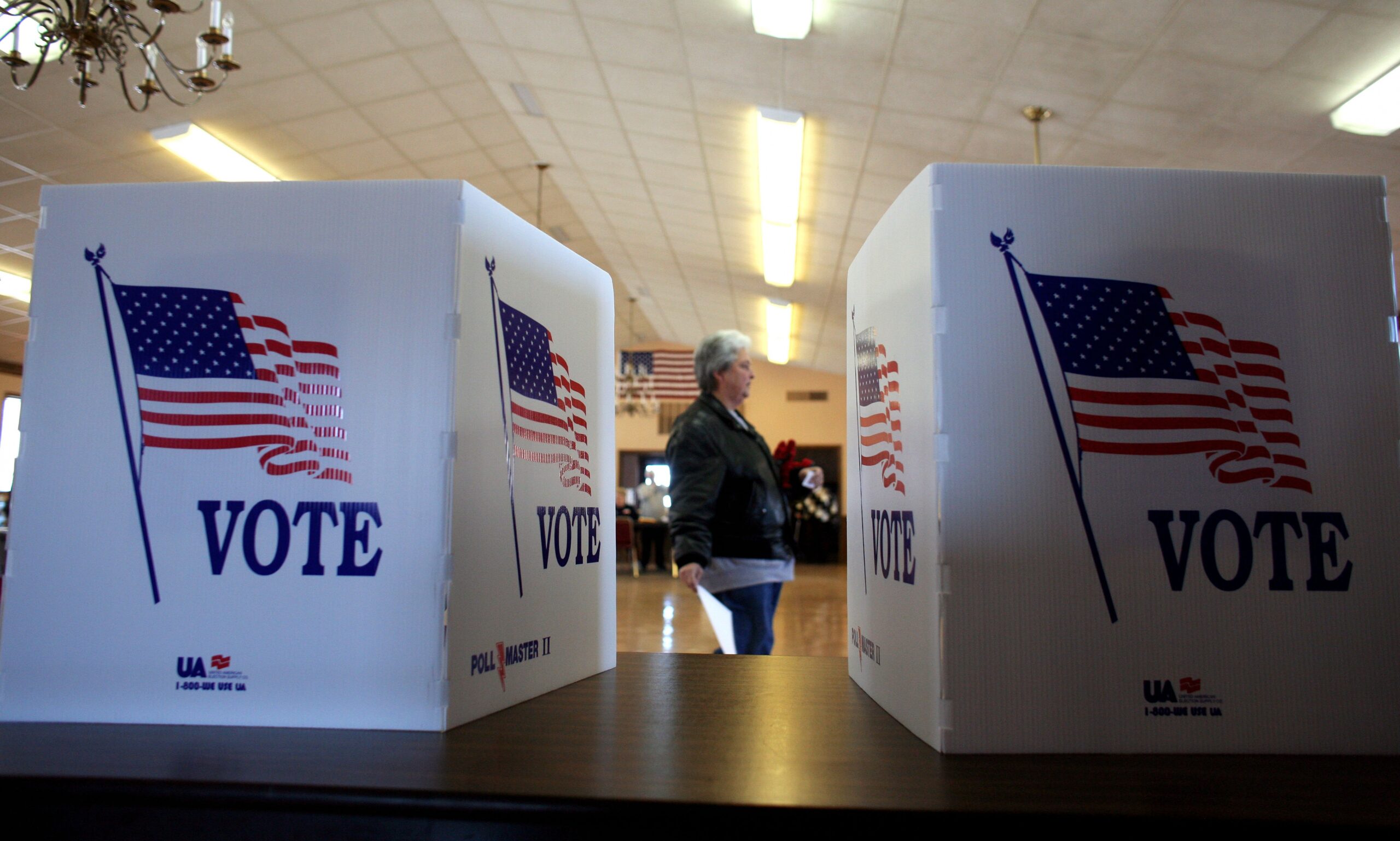 Voting booths in Saukville