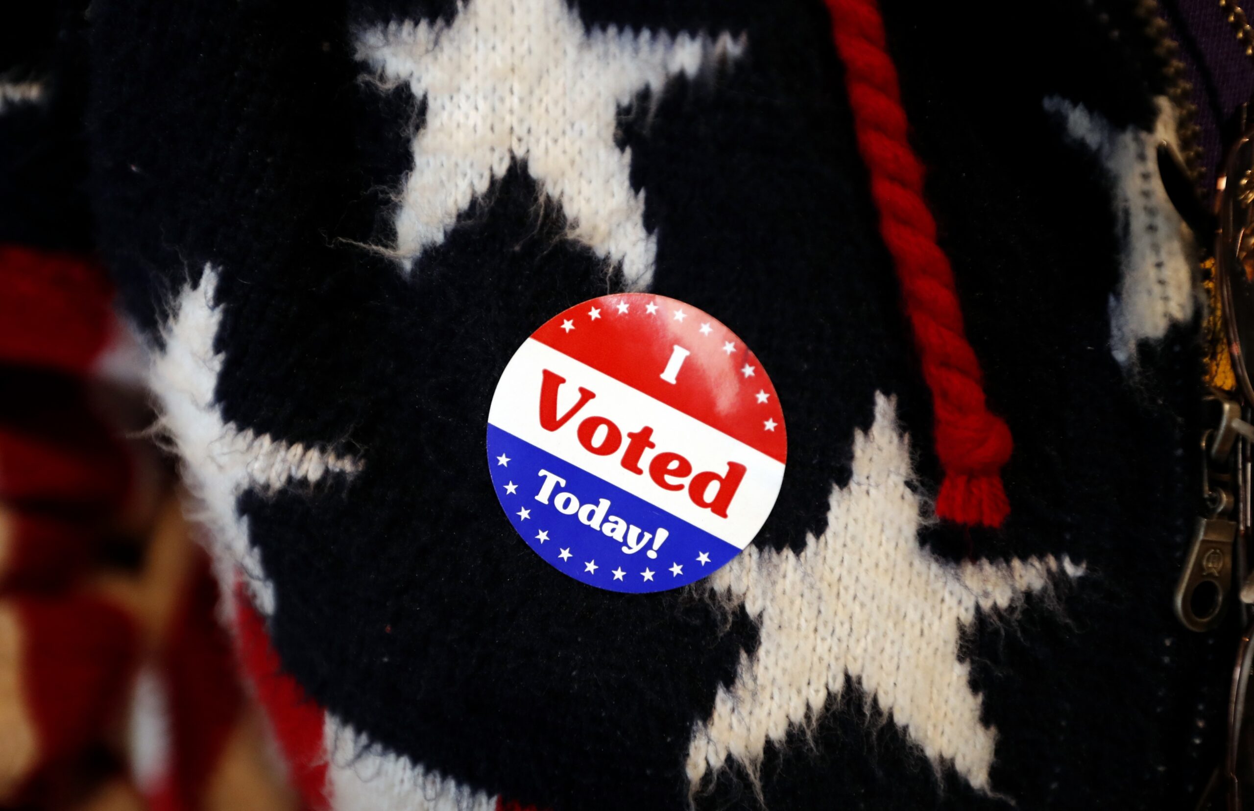 An "I Voted" sticker