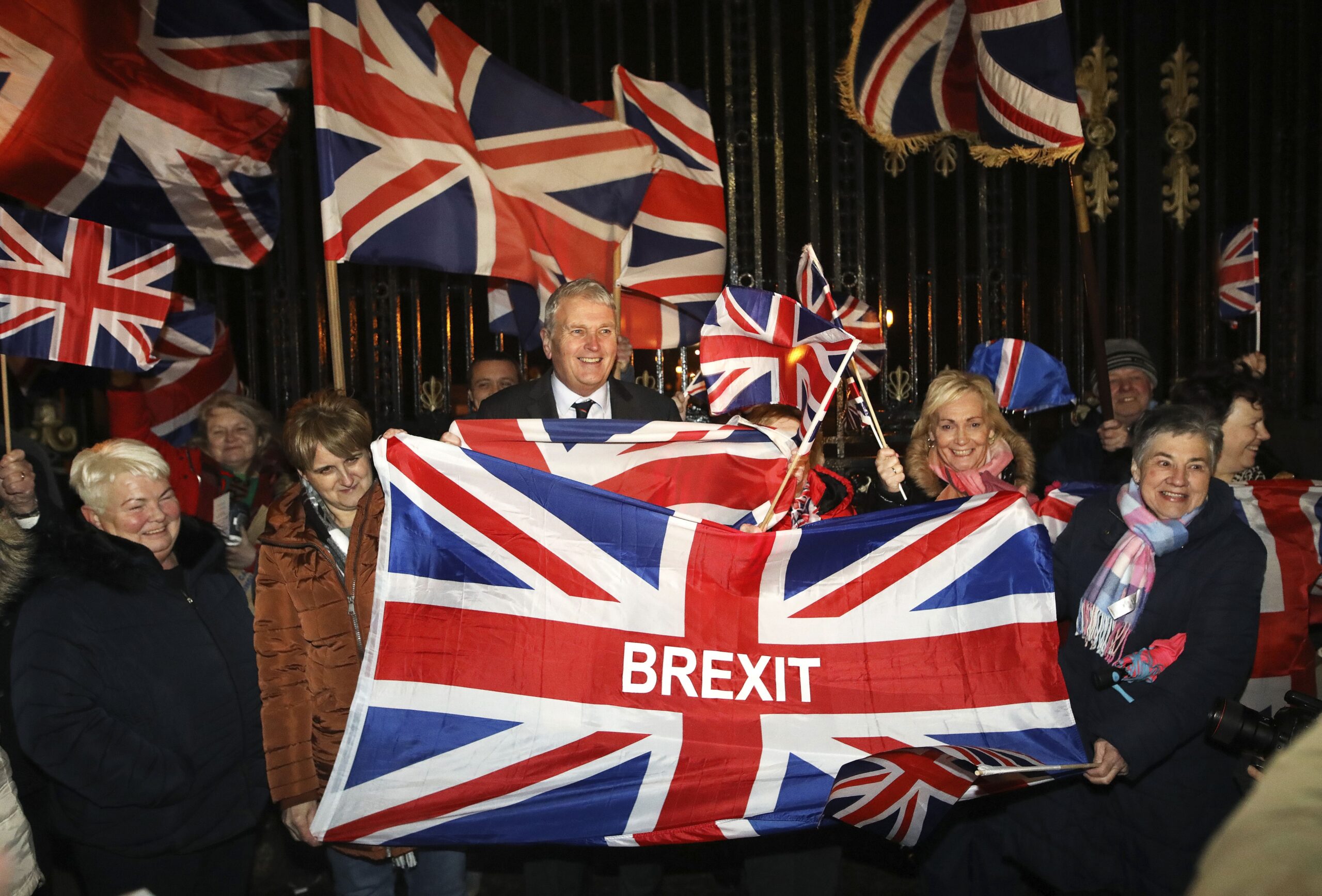 British citizens celebrating Brexit
