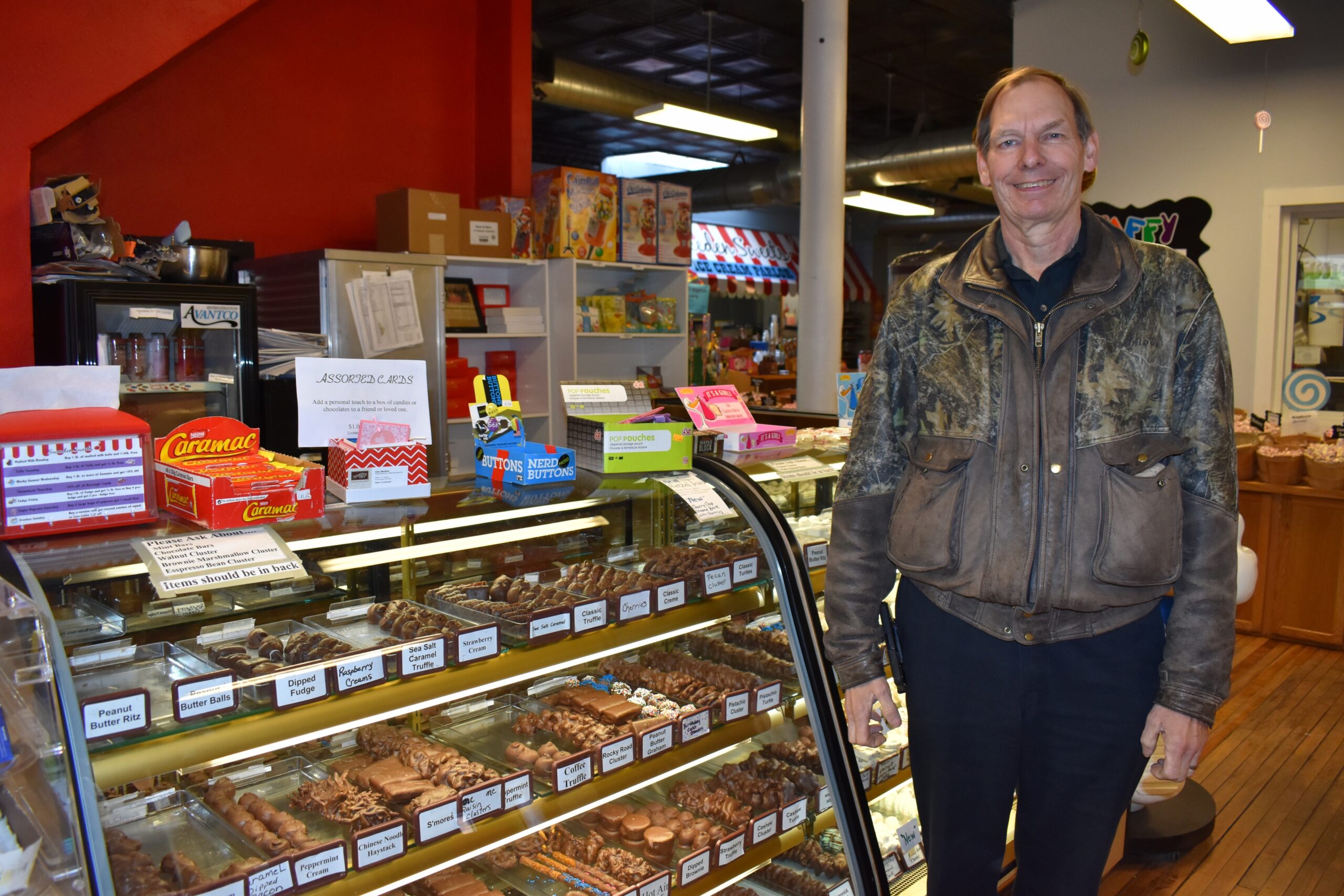 Dan Klarner owns Sweeden Sweets in Superior with his daughter Amanda Sweeden