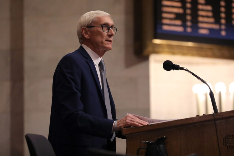 Tony Evers during his State of the State address
