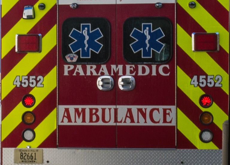 back of an ambulance
