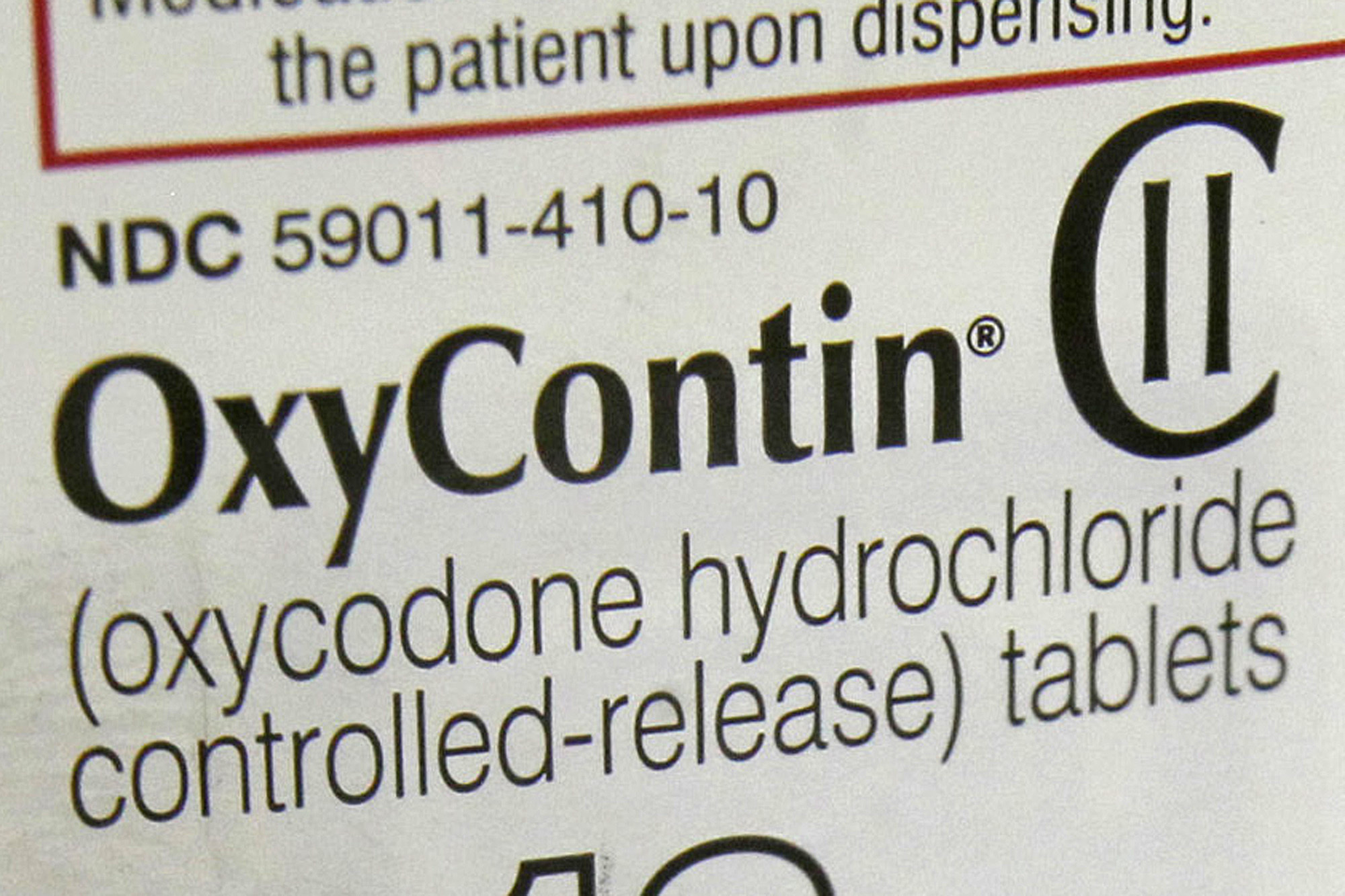Oxycontin label