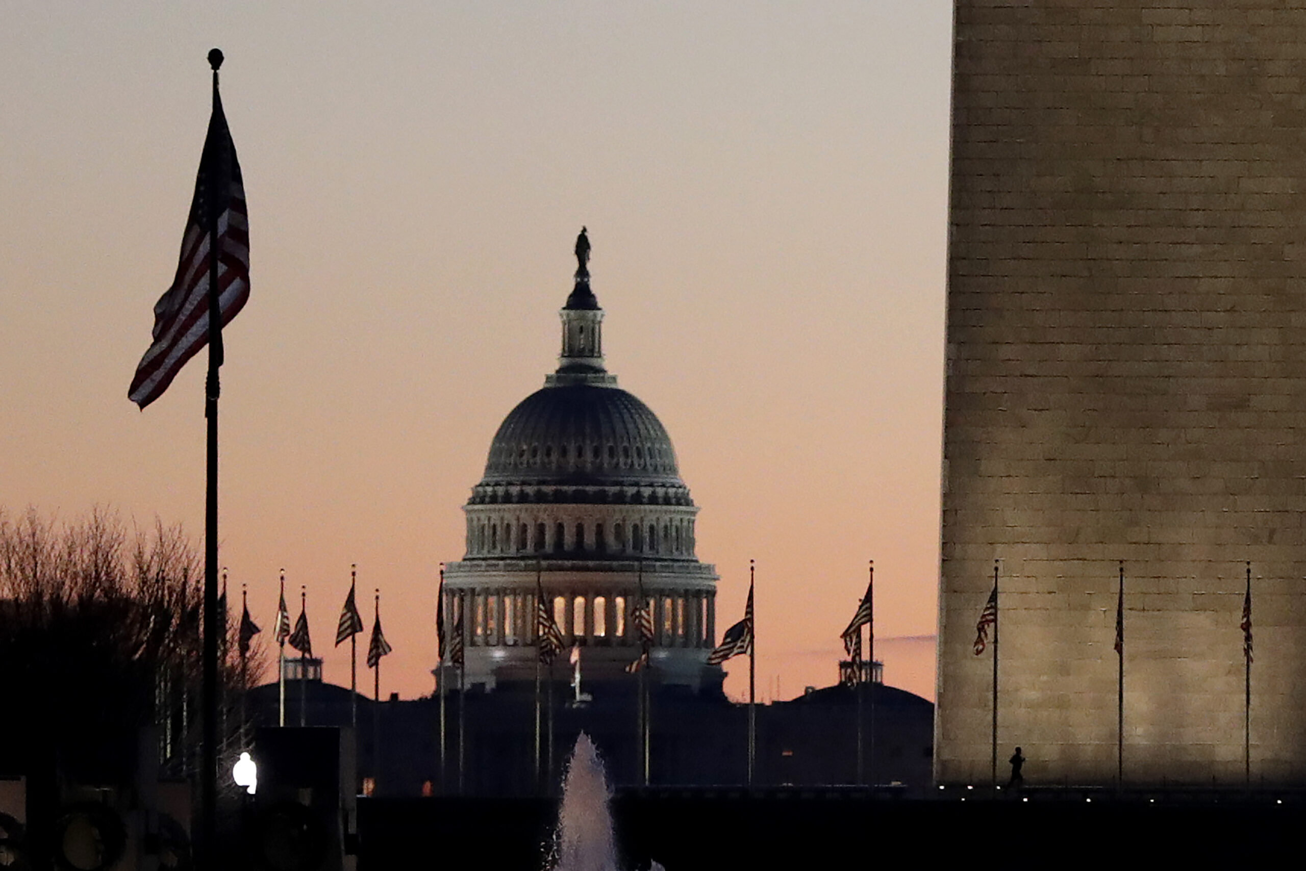 The U.S. Capitol Building at sunrise