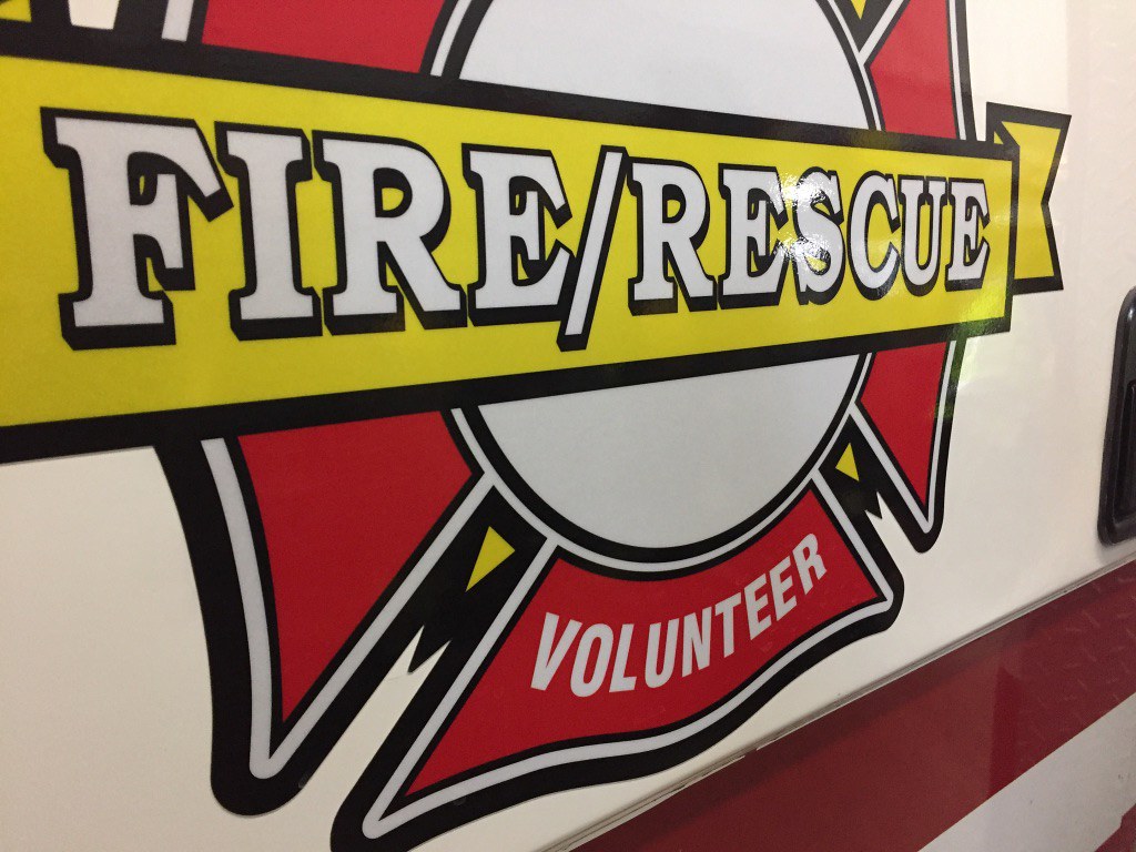 volunteer fire department sign