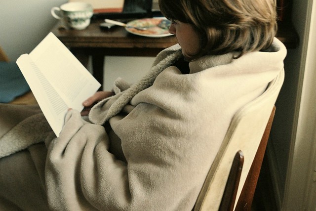 woman, reading, home, comfort, alone
