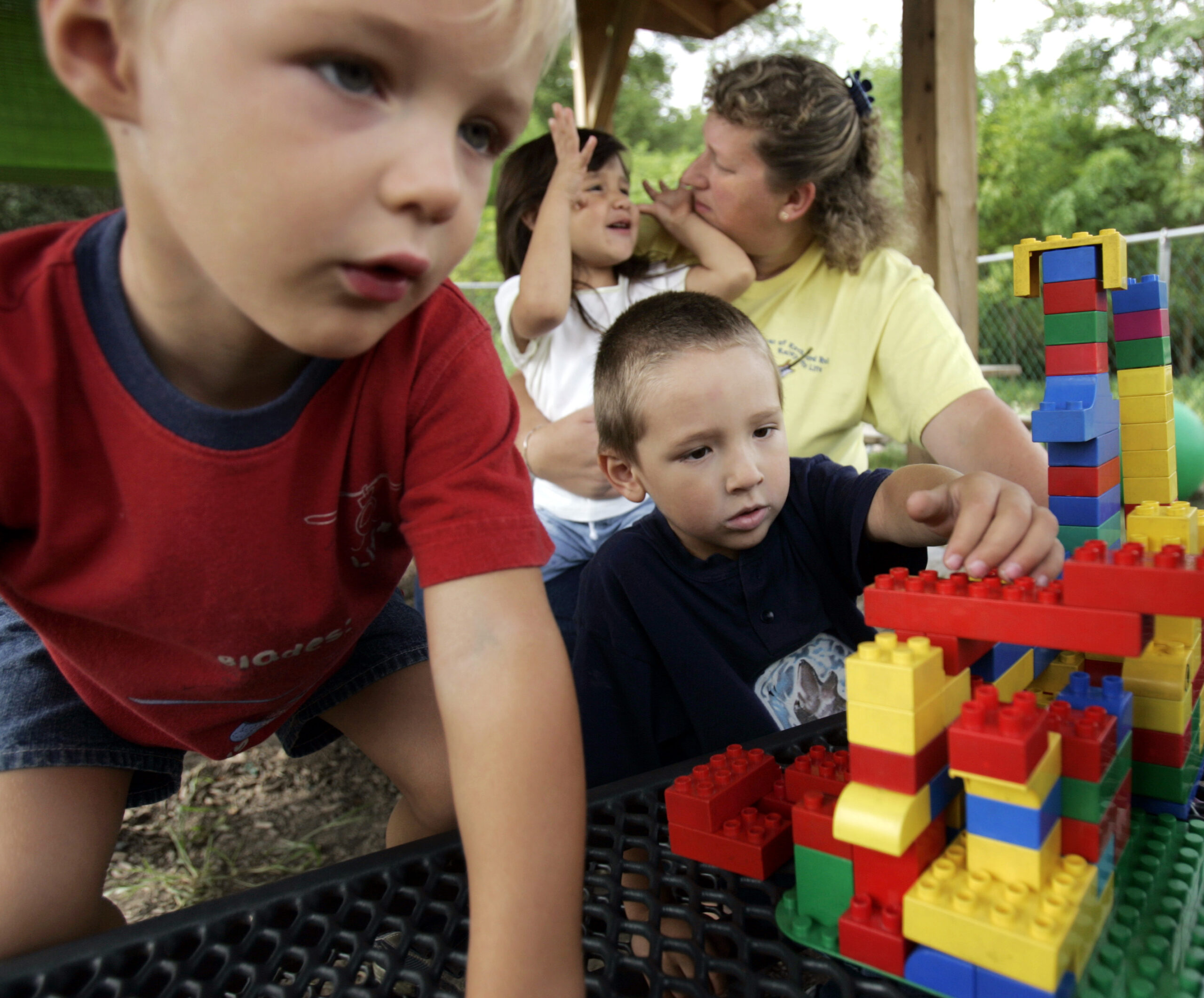 Four-year-olds play at the Early Education Center of Perry County