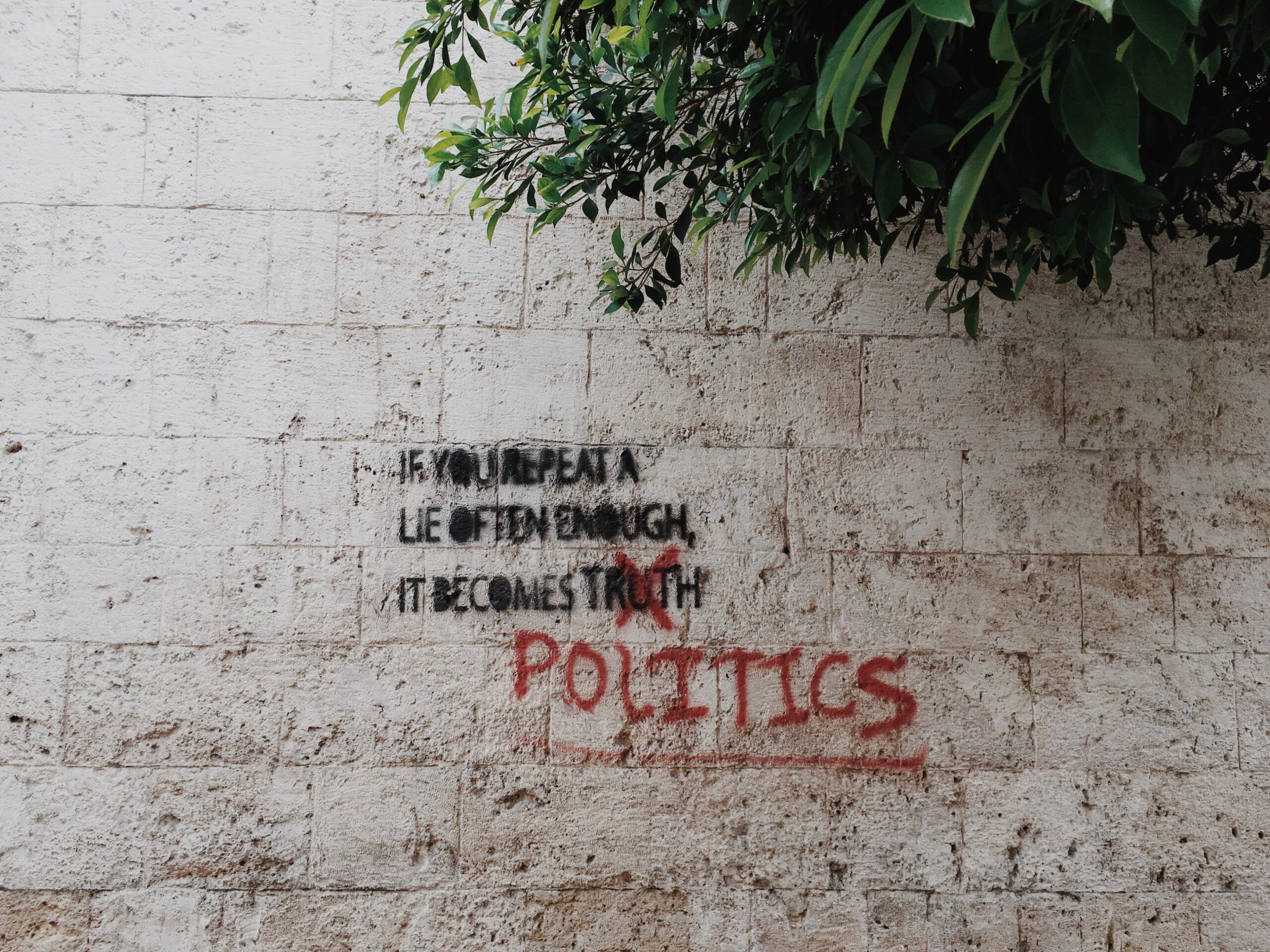 Political graffiti on wall in Lebanon