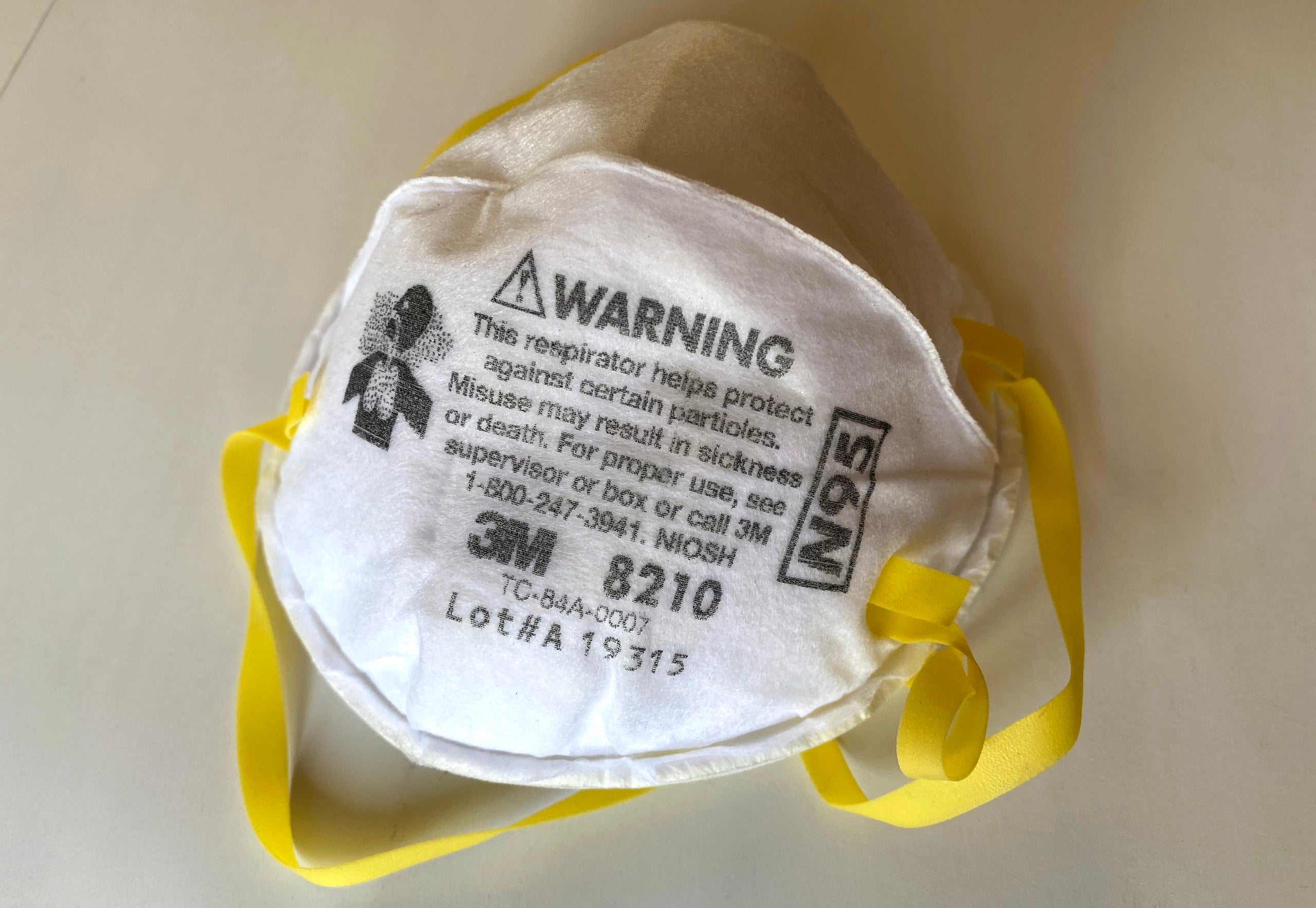 A single-use N95 mask