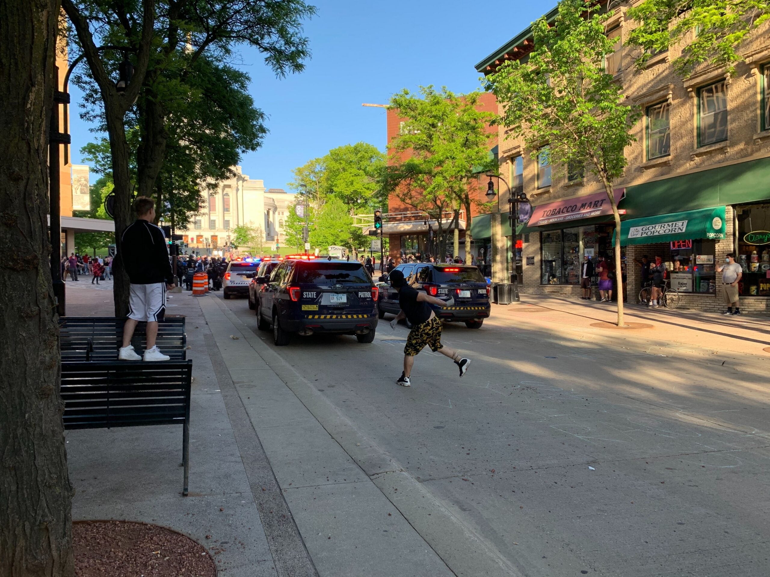 Protesters on State Street