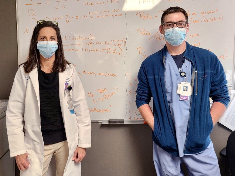 Cat Zyniecki and Ronald Pasewald at St. Francis Hospital in Milwaukee