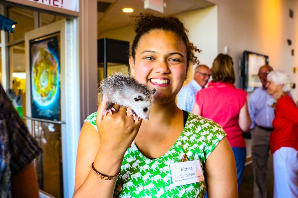 Althea Bernstein poses at the Aldo Leopold Nature Center