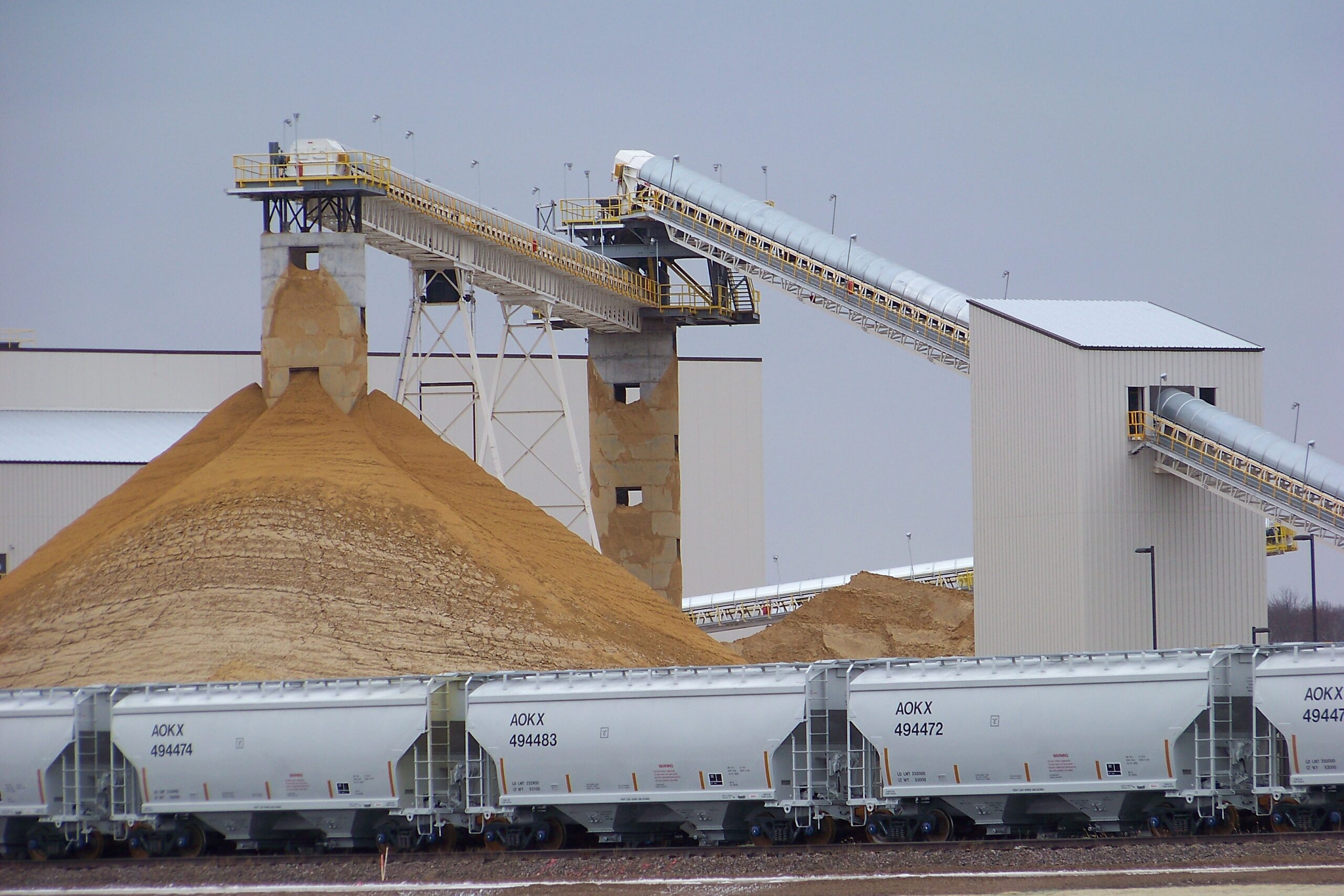 A frac sand mine in Chippewa Falls