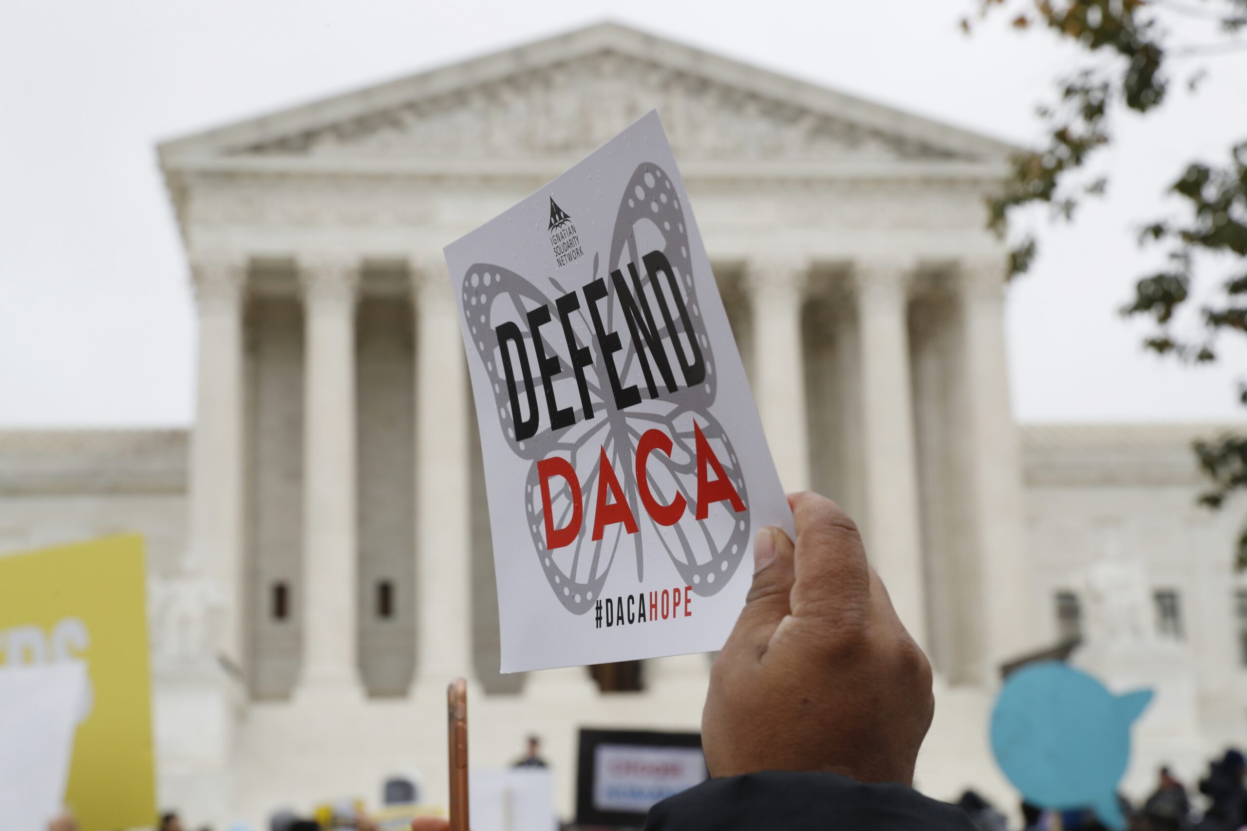 DACA recipients rally outside the Supreme Court