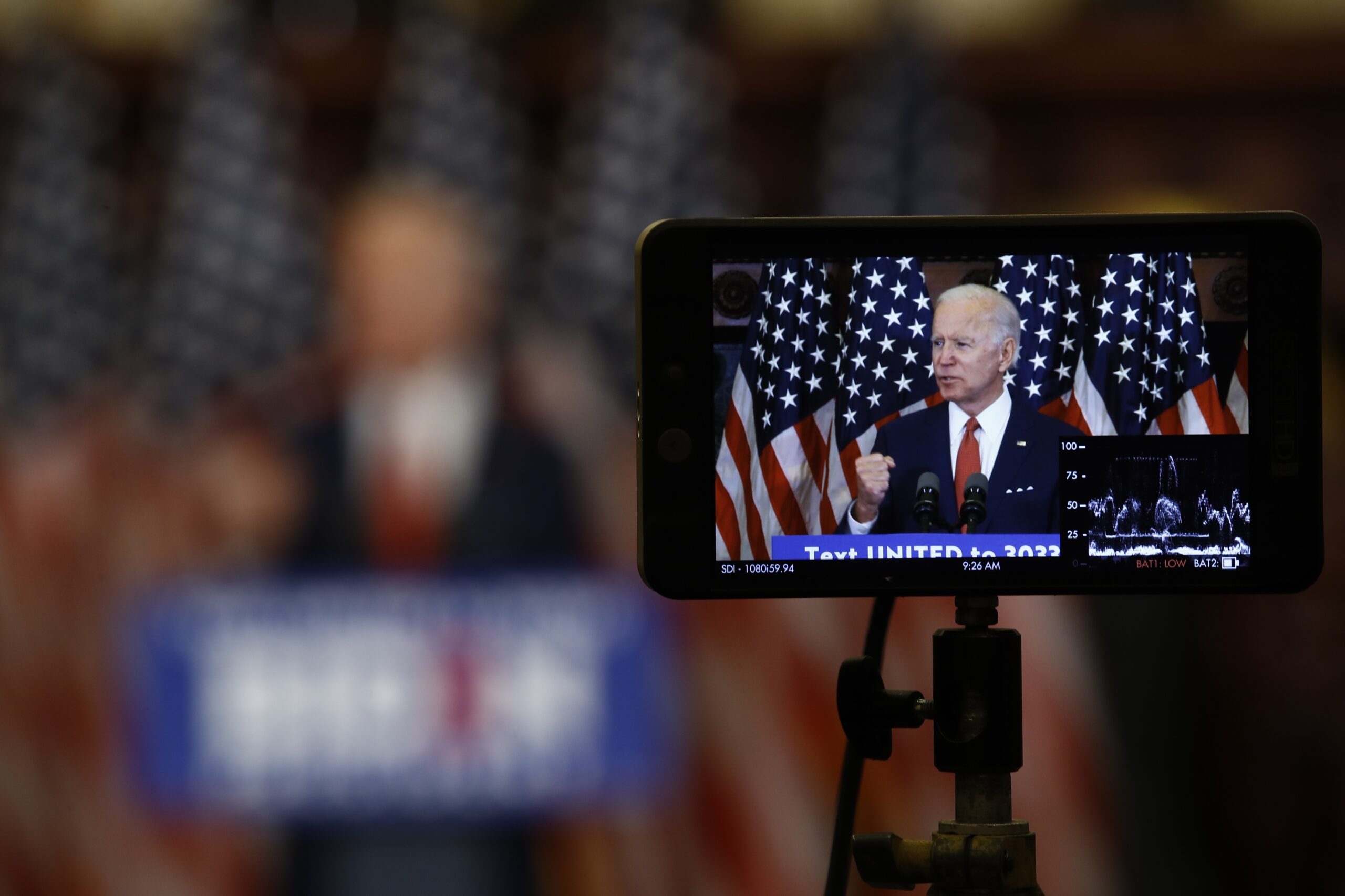 Democratic presidential candidate, former Vice President Joe Biden is recorded as he speaks in Philadelphia, Tuesday, June 2, 2020.