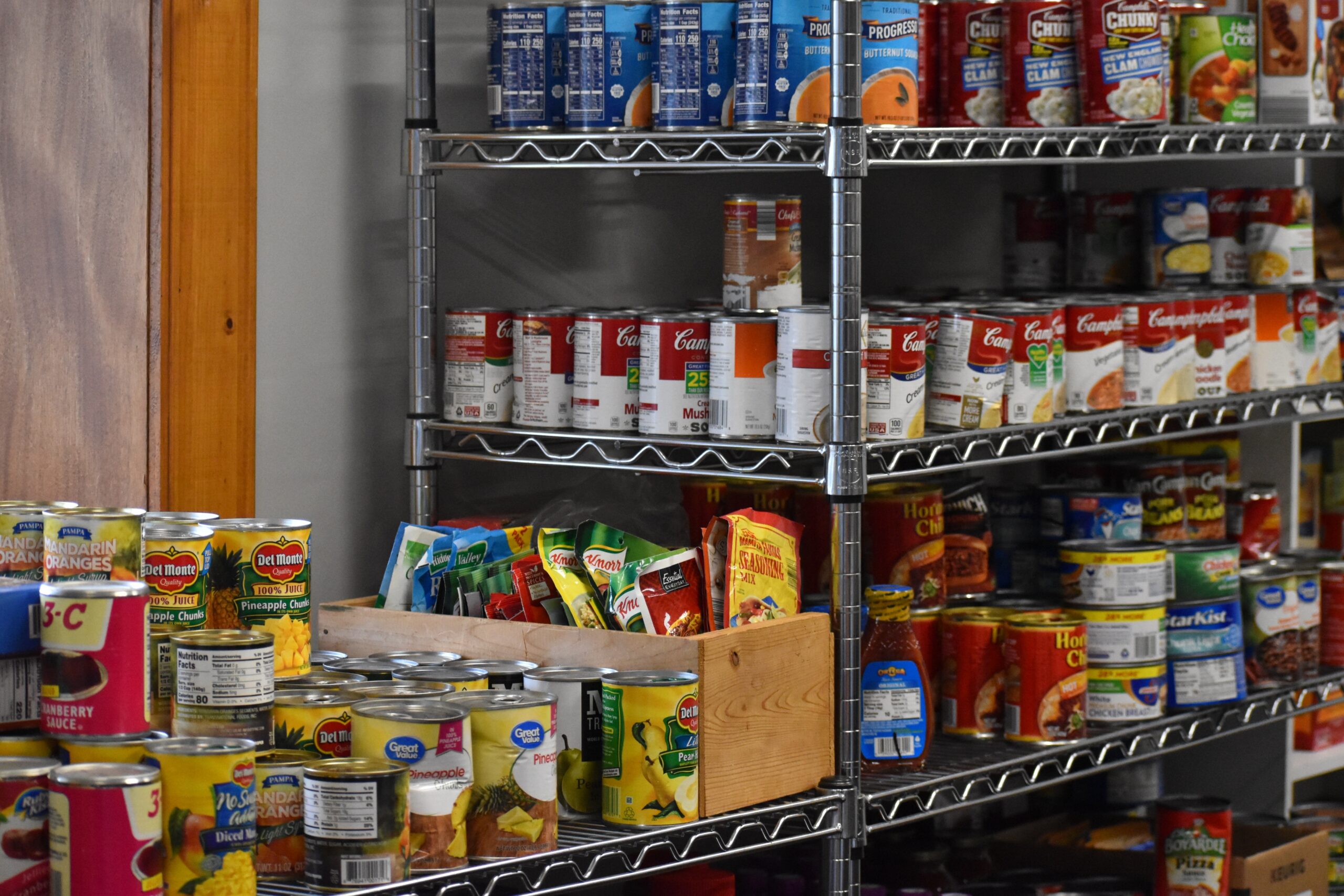 Canned foods at the Bayfield Food Pantry