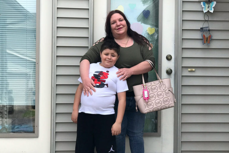 Jessica Barrera with her son Niko.