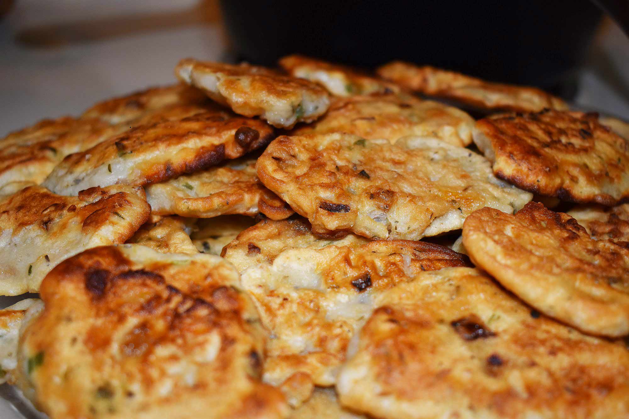 A plate of Lucian 'Salt Fish Accras' or Fish Cakes.