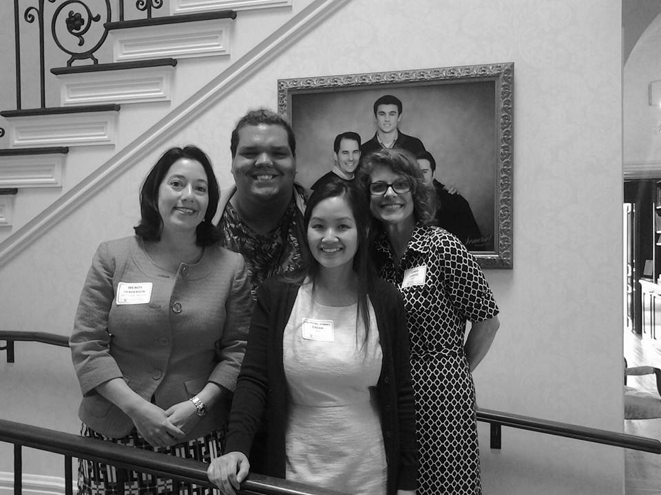 Wendy Henderson, left, Dosha Joi and others at the Governor's Mansion in June 2014.