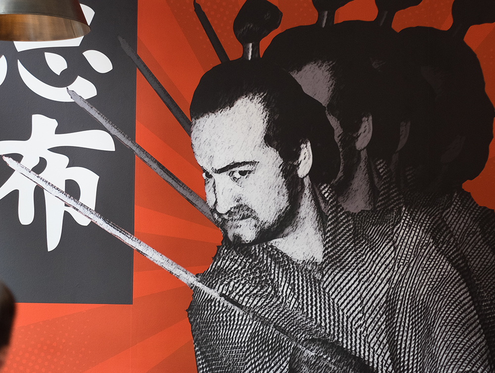 John Belushi as samurai character from "Saturday Night Live"