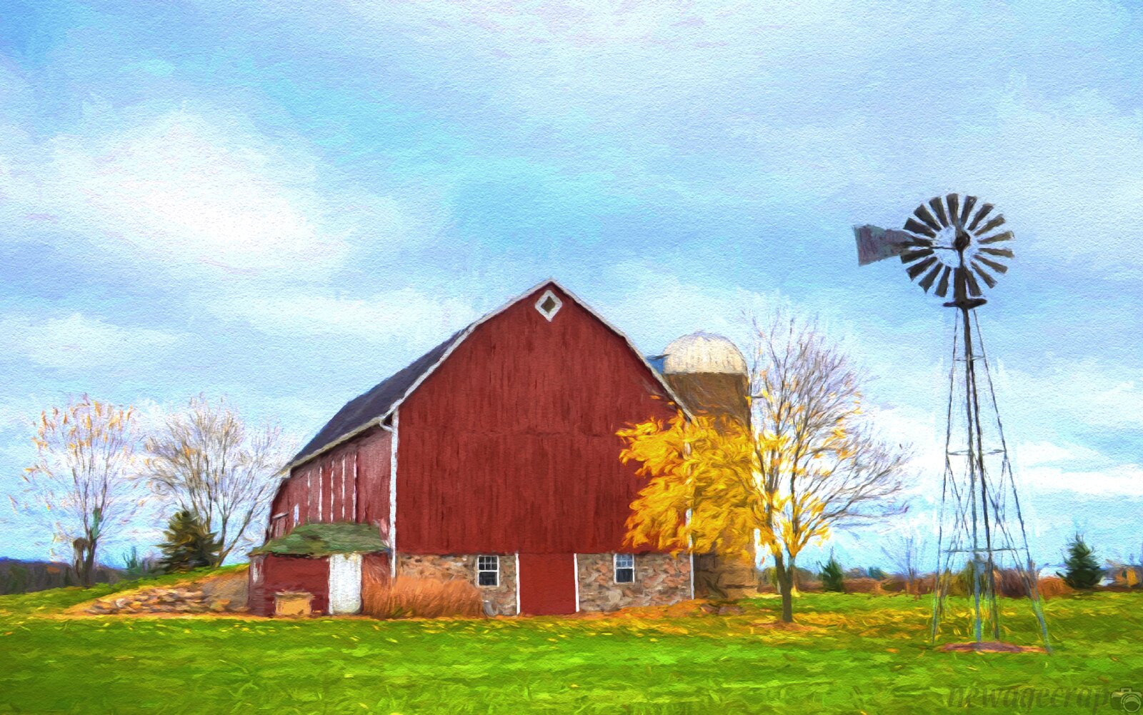 A well-kept barn
