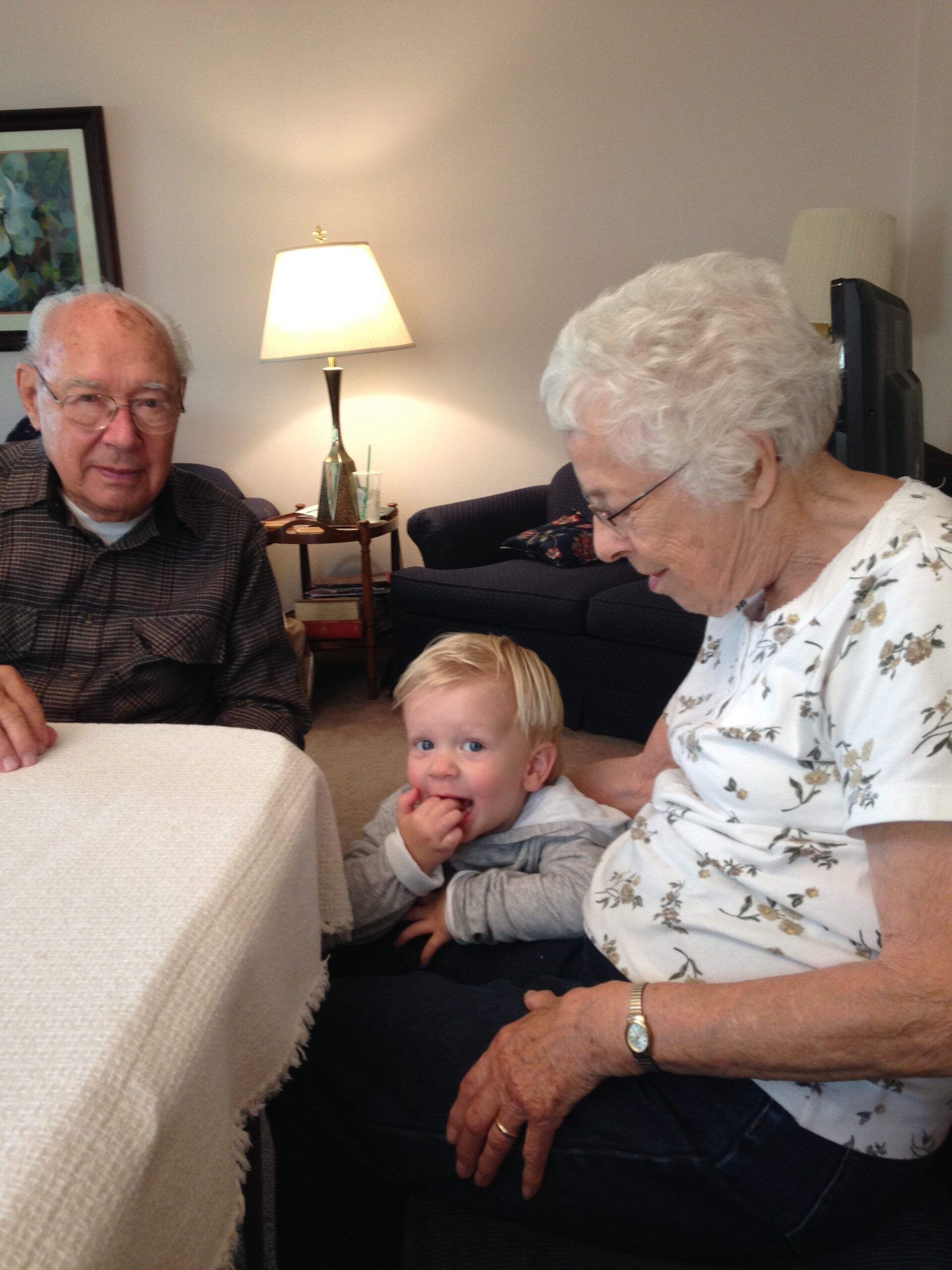 Wilford and Mary Kepler with their grandson, Dax