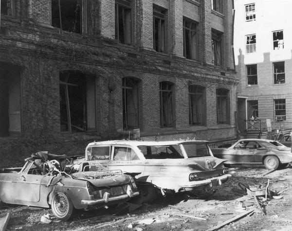 Sterling Hall after the 1970 bombing