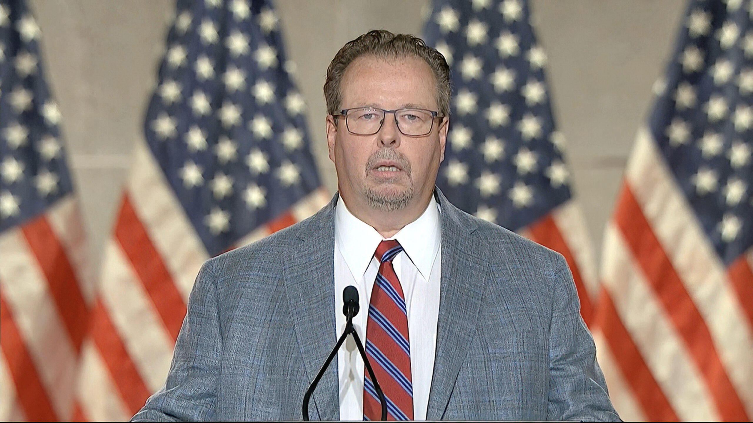 John Peterson speaks at the 2020 RNC